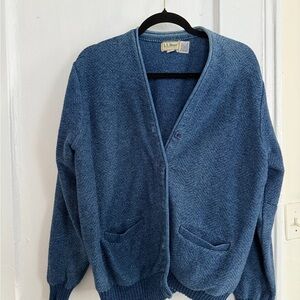 L.L. Bean Women's Heather Blue Cardigan